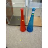 Two art glass vases