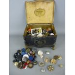 Vintage State Express cigarettes tin of vintage buttons