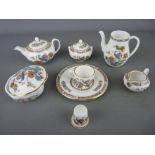 Quantity of miniature Wedgwood Kutani Crane cabinet teaware