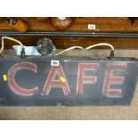 Retro light up cafe sign