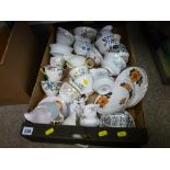 Box of assorted porcelain