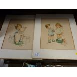 Two mounted Mabel Lucie Attwell prints