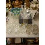 Good art glass bowl and other miscellaneous glassware