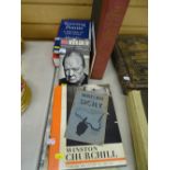 Parcel of mainly war ephemera including a book 'Winston Churchill - Tributes Broadcast by the