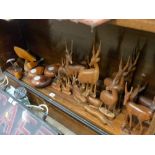 Large parcel of treen ornaments etc