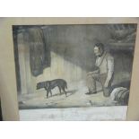 A MILLER, Liverpool print - portrait of the celebrated dog 'Sam', 34 x 38 cms