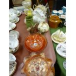 Carnival glassware, Sylvac items, novelty teaware etc