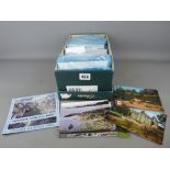 Shoebox of vintage postcards