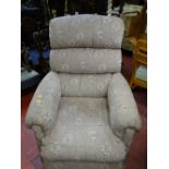La-z-boy electric recliner chair with floral upholstery E/T