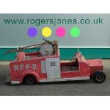 A 'CLOWN AROUND CIRCUS FIRE ENGINE' marked RP Fire Brigade, scratch built aluminium steel and