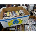 Three boxes of good DVD titles (approx. 150)