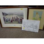 Vintage print - Ladies Golf Championship 1901 at Aberdovey with identification sheet and another