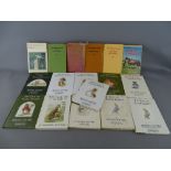 Eight Beatrix Potter F Warne & Co children's books and six observer's pocket books