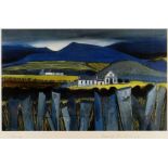 DAVID HUMPHREYS limited edition (96/150) colour print - remote chapel and landscape, signed in