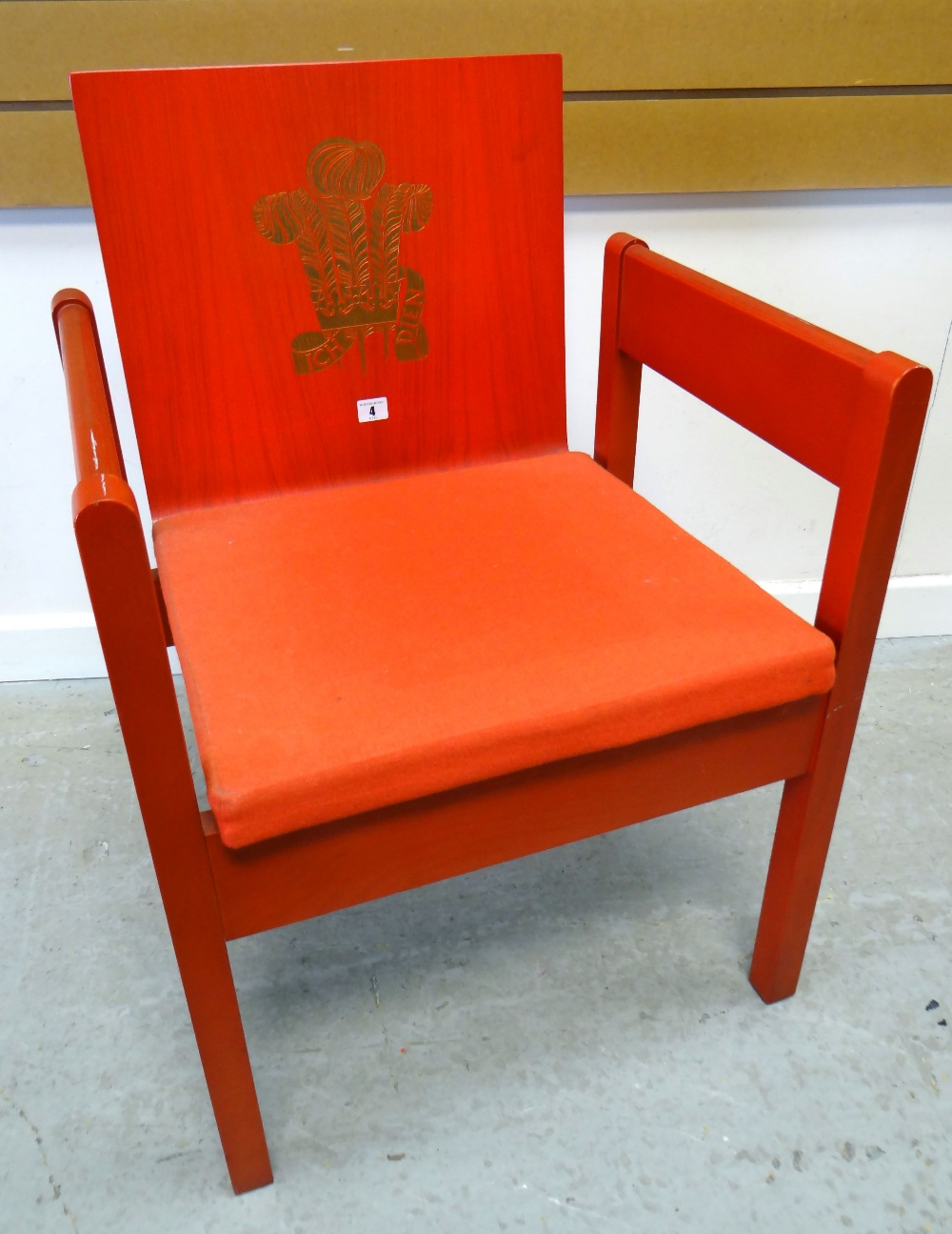 INVESTITURE CHAIR an icon of design being the 1969 Prince of Wales Investiture chair by Lord