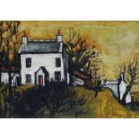 CLAUDIA WILLIAMS oil on board - Anglesey cottage scene, signed and dated 1960, 26 x 37cms (framed