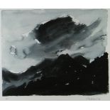 SIR KYFFIN WILLIAMS RA artist proof colour print - stormy Snowdonia, signed fully in pencil, 28 x