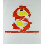 GRAHAM SUTHERLAND four colour offset limited edition (228/5000) lithograph - the letter 'S' for