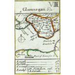 ROBERT MORDEN & H TURPIN exceptionally rare playing card map of Glamorganshire, coloured with key