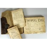 THOMAS EVANS & ARTHUR EVANS HANDWRITTEN MANUSCRIPTS 1755 and later, bound in leather with metal