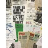 A COLLECTION OF SOUTH WALES COALFIELD UK MINERS' STRIKE EPHEMERA (1984-85) including Plaid Cymru