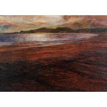 SELWYN JONES watercolour - Anglesey beach scene, entitled verso 'Bae Llanddwyn', signed with