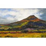 JOHN ROOSE EVANS acrylic on canvas - Sugar Loaf mountain, Abergavenny, signed, 51 x 76cms (framed