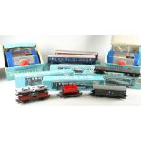 Quantity of boxed Marklin rolling stock to include two transformers, local passenger coach,