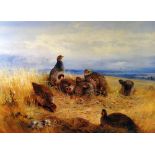 ARCHIBALD THORBURN limited edition (109/450) print - nest of game birds on open grassland, 35 x