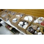 A very large parcel (thirteen boxes) of kitchenware, glass, dinnerware ETC Condition reports