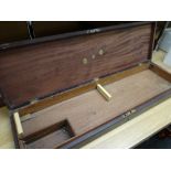 Mahogany brass bound gun case, 24 x 82cms Condition reports provided on request by email for this