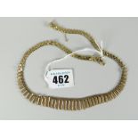 9ct gold graduated necklace, 27.3grams Condition reports provided on request by email for this