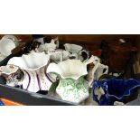 Collection of various lustre and some possibly Welsh interest jugs Condition reports provided on