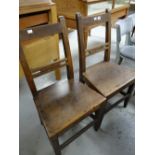 Two antique farmhouse chairs Condition reports provided on request by email for this auction