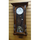 An antique Vienna wall clock with white enamel dial bearing Roman numerals Condition reports