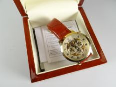 A modern Rotary gent's skeleton wristwatch with box (and papers not believed to be associated)