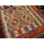 Vegetable dye wool Choli Kilim rug, 162 x 101cms Condition reports provided on request by email