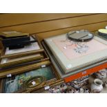 Parcel of various framed prints and pictures including framed embroideries Condition reports