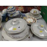 Parcel of various patterned dinnerware including two Royal Doulton Berkshire patterned covered