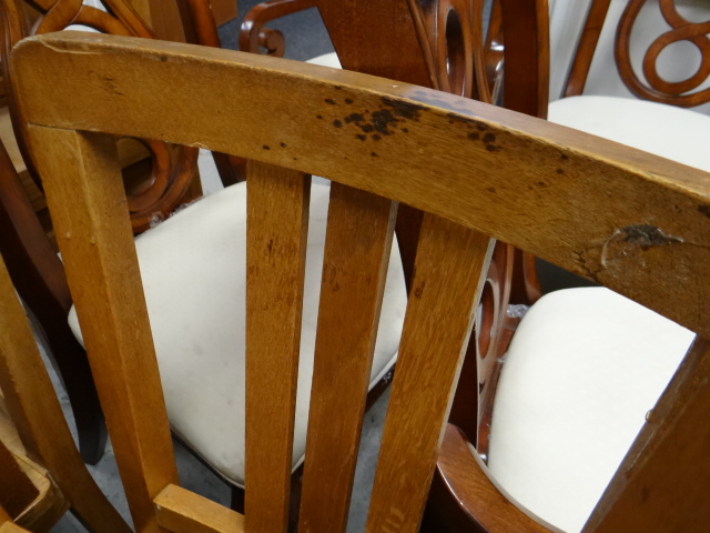 A set of twenty-six Brynmawr oak chairs of simple form with three vertical rail backs, some - Image 11 of 13