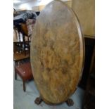 A walnut tilt-top antique breakfast table on claw supports (distressed) Condition reports provided