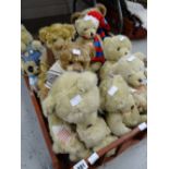 A crate of various collectable teddy bears Condition reports provided on request by email for this