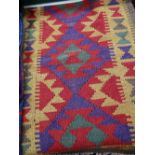 Maimana Kilim runner, 193 x 67cms Condition reports provided on request by email for this auction