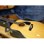 A good cased Yamaha acoustic guitar Condition reports provided on request by email for this