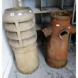 Two garden chimney pots Condition reports provided on request by email for this auction otherwise