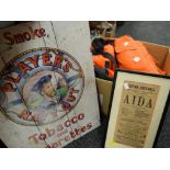 A maritime buoyancy suit, wooden players Navy Cut advertising sign ETC Condition reports provided on
