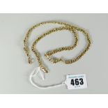 9ct gold flat link necklace, 13.7grams Condition reports provided on request by email for this