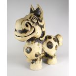 Two John Hughes of Pontypridd Grogg Shop pottery horse Condition reports provided on request by