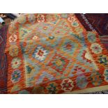 Vegetable dye wool Choli Kilim rug, 125 x 80cms Condition reports provided on request by email for