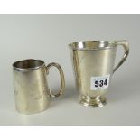 Two silver christening mugs Condition reports provided on request by email for this auction